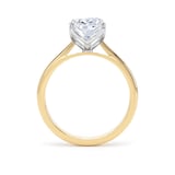 Goldsmiths 18ct Yellow Gold and Platinum 3.00cttw Elongated Cushion Cut Lab Grown Diamond Solitaire Engagement Ring - Ring Size I