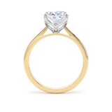 Goldsmiths 18ct Yellow Gold and Platinum 4.00cttw Elongated Cushion Cut Lab Grown Diamond Solitaire Engagement Ring - Ring Size J
