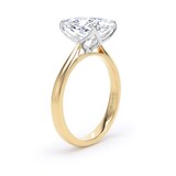 Goldsmiths 18ct Yellow Gold and Platinum 4.00cttw Elongated Cushion Cut Lab Grown Diamond Solitaire Engagement Ring - Ring Size J