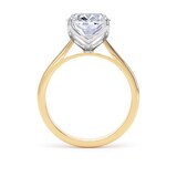 Goldsmiths 18ct Yellow Gold and Platinum 5.00cttw Elongated Cushion Cut Lab Grown Diamond Solitaire Engagement Ring - Ring Size G.5