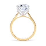 Goldsmiths 18ct Yellow Gold and Platinum 7.00cttw Elongated Cushion Cut Lab Grown Diamond Solitaire Engagement Ring - Ring Size N