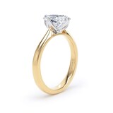 Goldsmiths 18ct Yellow Gold and Platinum 2.00cttw Compass Set Elongated Cushion Cut Lab Grown Diamond Solitaire Engagement Ring - Ring Size I.5
