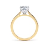 Goldsmiths 18ct Yellow Gold and Platinum 1.50cttw Princess Cut Lab Grown Diamond Solitaire Engagement Ring - Ring Size L.5