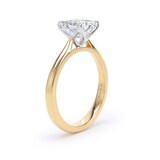 Goldsmiths 18ct Yellow Gold and Platinum 1.50cttw Princess Cut Lab Grown Diamond Solitaire Engagement Ring - Ring Size L.5