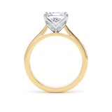 Goldsmiths 18ct Yellow Gold and Platinum 2.00cttw Princess Cut Lab Grown Diamond Solitaire Engagement Ring - Ring Size P.5
