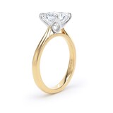 Goldsmiths 18ct Yellow Gold and Platinum 2.00cttw Princess Cut Lab Grown Diamond Solitaire Engagement Ring - Ring Size P.5