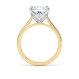 Goldsmiths 18ct Yellow Gold and Platinum 3.00cttw Princess Cut Lab Grown Diamond Solitaire Engagement Ring - Ring Size I