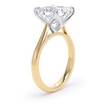 Goldsmiths 18ct Yellow Gold and Platinum 4.00cttw Princess Cut Lab Grown Diamond Solitaire Engagement Ring - Ring Size L
