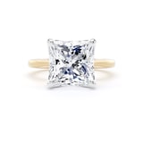 Goldsmiths 18ct Yellow Gold and Platinum 5.00cttw Princess Cut Lab Grown Diamond Solitaire Engagement Ring - Ring Size L.5