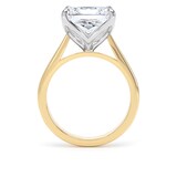 Goldsmiths 18ct Yellow Gold and Platinum 5.00cttw Princess Cut Lab Grown Diamond Solitaire Engagement Ring - Ring Size L.5