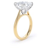 Goldsmiths 18ct Yellow Gold and Platinum 5.00cttw Princess Cut Lab Grown Diamond Solitaire Engagement Ring - Ring Size L.5