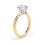 Goldsmiths 18ct Yellow Gold and Platinum 2.00cttw Asscher Cut Lab Grown Diamond Solitaire Engagement Ring - Ring Size G.5