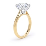 Goldsmiths 18ct Yellow Gold and Platinum 4.00cttw Asscher Cut Lab Grown Diamond Solitaire Engagement Ring - Ring Size H