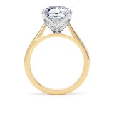Goldsmiths 18ct Yellow Gold and Platinum 5.00cttw Asscher Cut Lab Grown Diamond Solitaire Engagement Ring - Ring Size Z