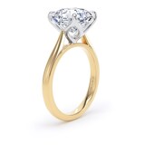 Goldsmiths 18ct Yellow Gold and Platinum 5.00cttw Asscher Cut Lab Grown Diamond Solitaire Engagement Ring - Ring Size Z