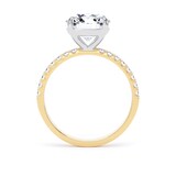 Goldsmiths 18ct Yellow Gold and Platinum 2.70cttw Round Lab Grown Diamond Set Shoulder Solitaire Engagement Ring - Ring Size W