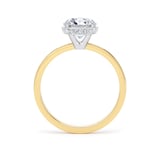 Goldsmiths 18ct Yellow Gold and Platinum 1.61cttw Brilliant Cut Lab Grown Diamond Hidden Halo Solitaire Engagement Ring - Ring Size K.5