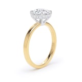 Goldsmiths 18ct Yellow Gold and Platinum 2.12cttw Brilliant Cut Lab Grown Diamond Hidden Halo Solitaire Engagement Ring - Ring Size S.5