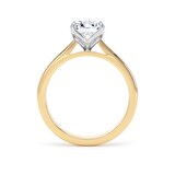Goldsmiths 18ct Yellow Gold and Platinum 1.50cttw Brilliant Cut Lab Grown Diamond Solitaire Engagement Ring - Ring Size K