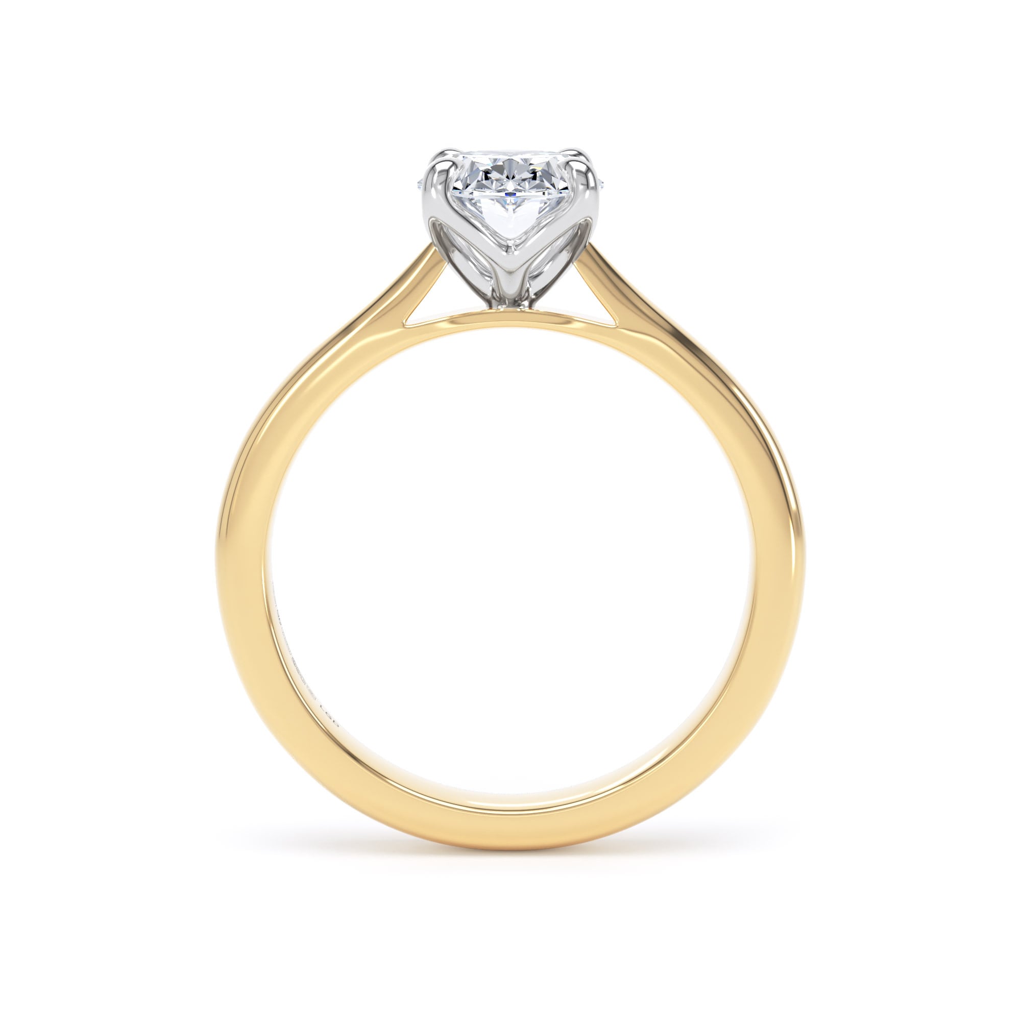 Goldsmiths 18ct Yellow Gold and Platinum 1.50cttw Oval Cut Lab Grown Diamond Solitaire Engagement Ring Goldsmiths 18ct Yellow Gold and Platinum 1.50cttw Oval Cut Lab Grown Diamond Solitaire Engagement Ring