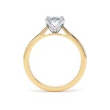 Goldsmiths 18ct Yellow Gold and Platinum 1.50cttw Oval Cut Lab Grown Diamond Solitaire Engagement Ring - Ring Size H.5