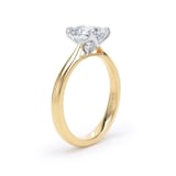 Goldsmiths 18ct Yellow Gold and Platinum 1.50cttw Oval Cut Lab Grown Diamond Solitaire Engagement Ring - Ring Size H.5