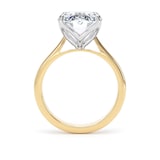 Goldsmiths 18ct Yellow Gold and Platinum 5.00cttw Oval Cut Lab Grown Diamond Solitaire Engagement Ring - Ring Size W