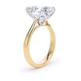 Goldsmiths 18ct Yellow Gold and Platinum 5.00cttw Oval Cut Lab Grown Diamond Solitaire Engagement Ring - Ring Size W