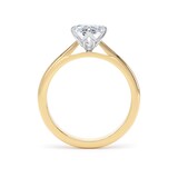 Goldsmiths 18ct Yellow Gold and Platinum 2.00cttw Marquise Cut Lab Grown Diamond Solitaire Engagement Ring - Ring Size O
