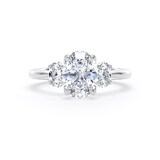 Goldsmiths Platinum 2.00cttw Oval Cut Lab Grown Diamond 3 Stone Engagement Ring - Ring Size J.5