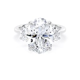 Goldsmiths Platinum 5.20cttw Oval Cut Lab Grown Diamond 3 Stone Engagement Ring - Ring Size U.5