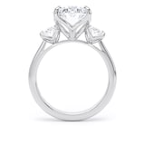 Goldsmiths Platinum 5.20cttw Oval Cut Lab Grown Diamond 3 Stone Engagement Ring - Ring Size U.5