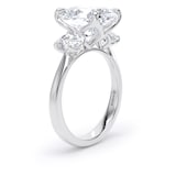 Goldsmiths Platinum 5.20cttw Oval Cut Lab Grown Diamond 3 Stone Engagement Ring - Ring Size U.5