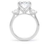 Goldsmiths Platinum 6.60cttw Oval Cut Lab Grown Diamond 3 Stone Engagement Ring - Ring Size I