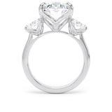 Goldsmiths Platinum 9.00cttw Oval Cut Lab Grown Diamond 3 Stone Engagement Ring - Ring Size O.5