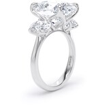 Goldsmiths Platinum 9.00cttw Oval Cut Lab Grown Diamond 3 Stone Engagement Ring - Ring Size O.5