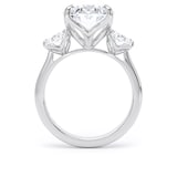 Goldsmiths 18ct White Gold 6.60cttw Oval Cut Lab Grown Diamond 3 Stone Engagement Ring - Ring Size N.5