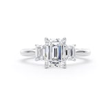 Goldsmiths Platinum 2.00cttw Emerald Cut Lab Grown Diamond 3 Stone Engagement Ring - Ring Size O.5