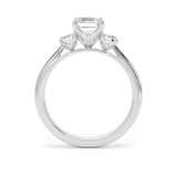 Goldsmiths Platinum 2.00cttw Emerald Cut Lab Grown Diamond 3 Stone Engagement Ring - Ring Size O.5
