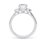 Goldsmiths Platinum 2.70cttw Emerald Cut Lab Grown Diamond 3 Stone Engagement Ring - Ring Size O.5