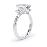 Goldsmiths Platinum 2.70cttw Emerald Cut Lab Grown Diamond 3 Stone Engagement Ring - Ring Size O.5