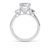 Goldsmiths Platinum 4.00cttw Emerald Cut Lab Grown Diamond 3 Stone Engagement Ring - Ring Size H