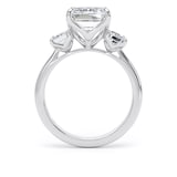 Goldsmiths Platinum 5.20cttw Emerald Cut Lab Grown Diamond 3 Stone Engagement Ring - Ring Size I.5