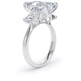Goldsmiths Platinum 6.60cttw Emerald Cut Lab Grown Diamond 3 Stone Engagement Ring - Ring Size L