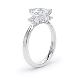 Goldsmiths 18ct White Gold 2.00cttw Emerald Cut Lab Grown Diamond 3 Stone Engagement Ring - Ring Size Y.5