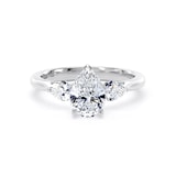 Goldsmiths Platinum 2.00cttw Pear Cut Lab Grown Diamond 3 Stone Engagement Ring - Ring Size H.5