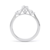 Goldsmiths Platinum 2.00cttw Pear Cut Lab Grown Diamond 3 Stone Engagement Ring - Ring Size H.5