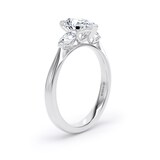 Goldsmiths Platinum 2.00cttw Pear Cut Lab Grown Diamond 3 Stone Engagement Ring - Ring Size H.5