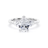 Goldsmiths Platinum 2.60cttw Pear Cut Lab Grown Diamond 3 Stone Engagement Ring - Ring Size F