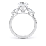 Goldsmiths Platinum 5.20cttw Pear Cut Lab Grown Diamond 3 Stone Engagement Ring - Ring Size R